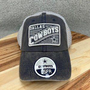 Dallas Cowboys Authentic OSFA Adjustable Navy Blue White Swoop Patch Hat Cap